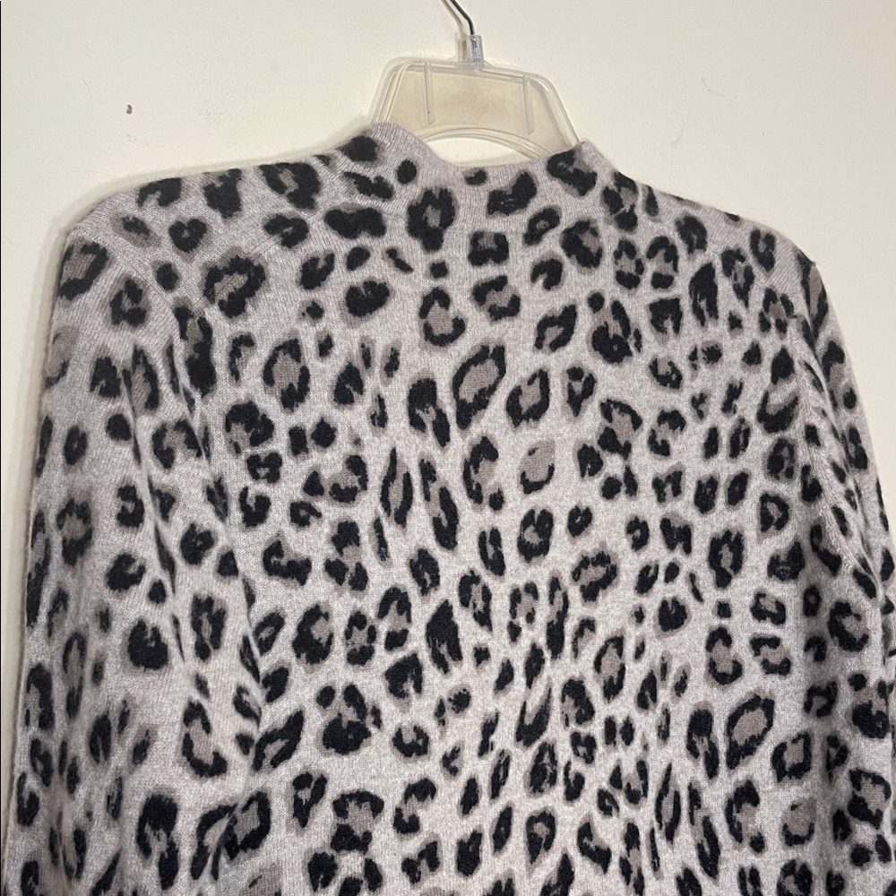Charter Club Luxury Cashmere Animal Print Cardigan - Picture 6 of 7